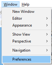 window preferences